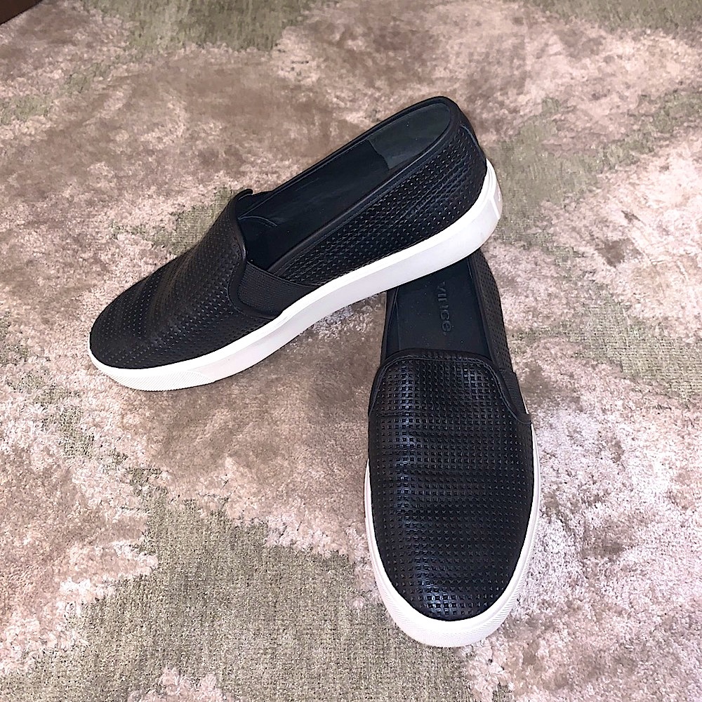 VINCE Black Slip on Shoes